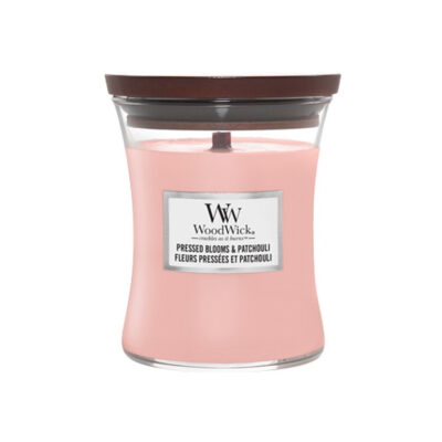 Svíčka WOOD WICK PRESSED BLOOMS & PATCHOULI